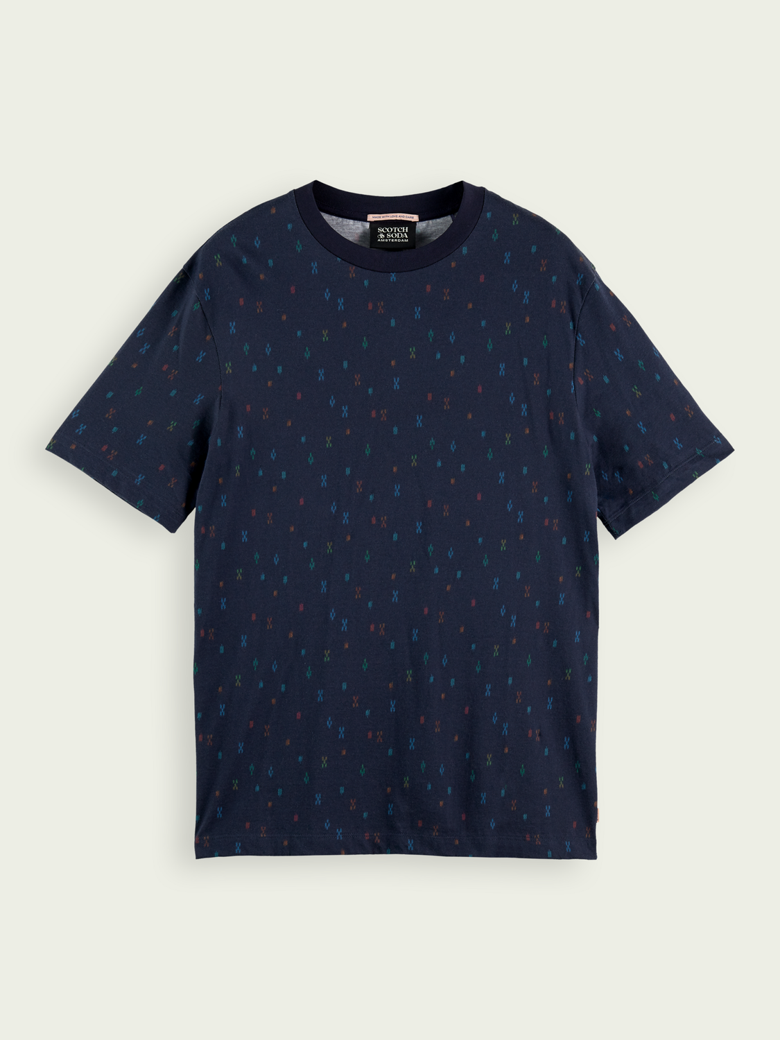 Printed Organic Cotton Jersey Crewneck T-Shirt | Scotch And Soda Outlet