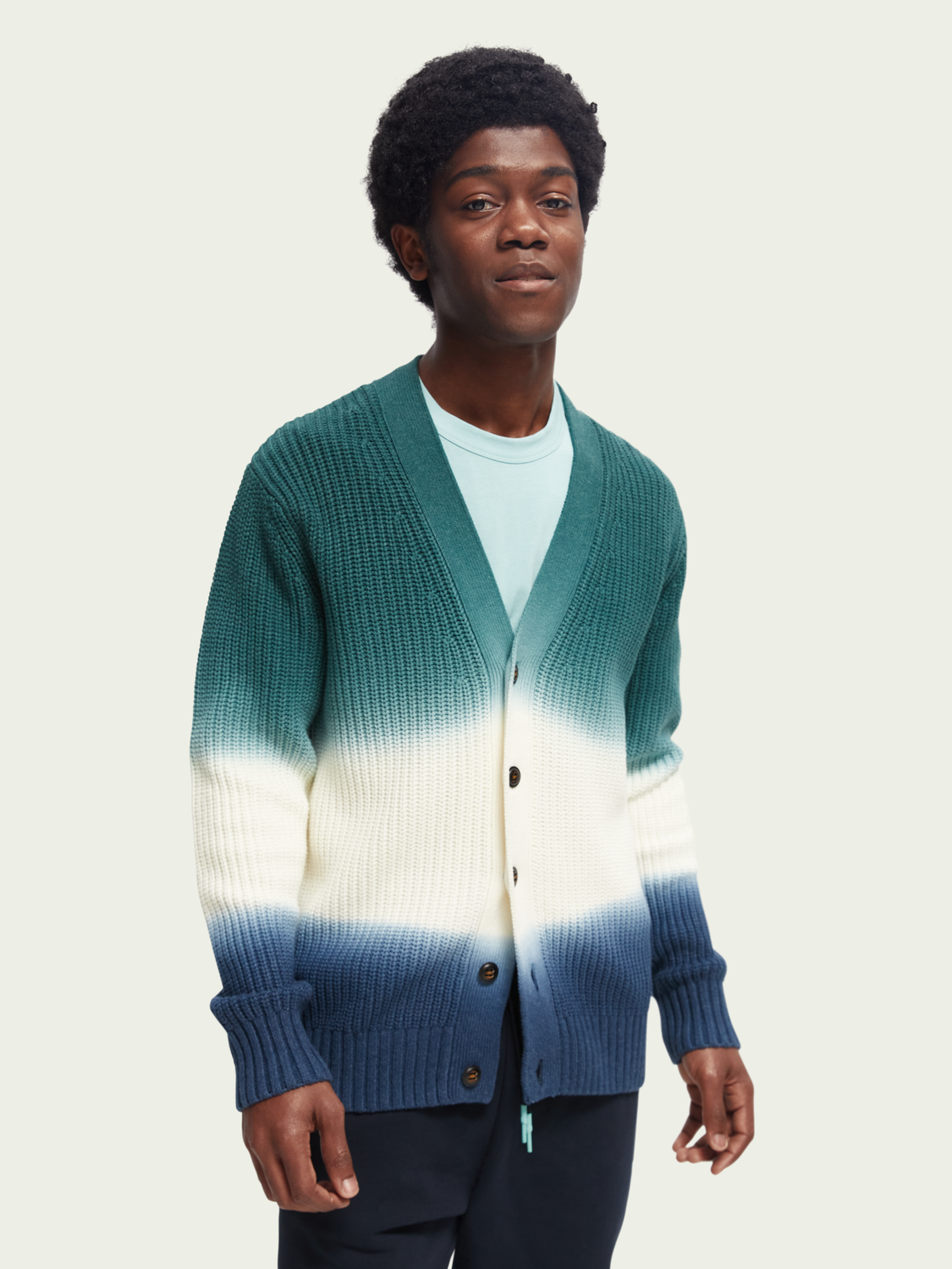Tie-Dye Rib Knit Cardigan | Scotch And Soda Outlet