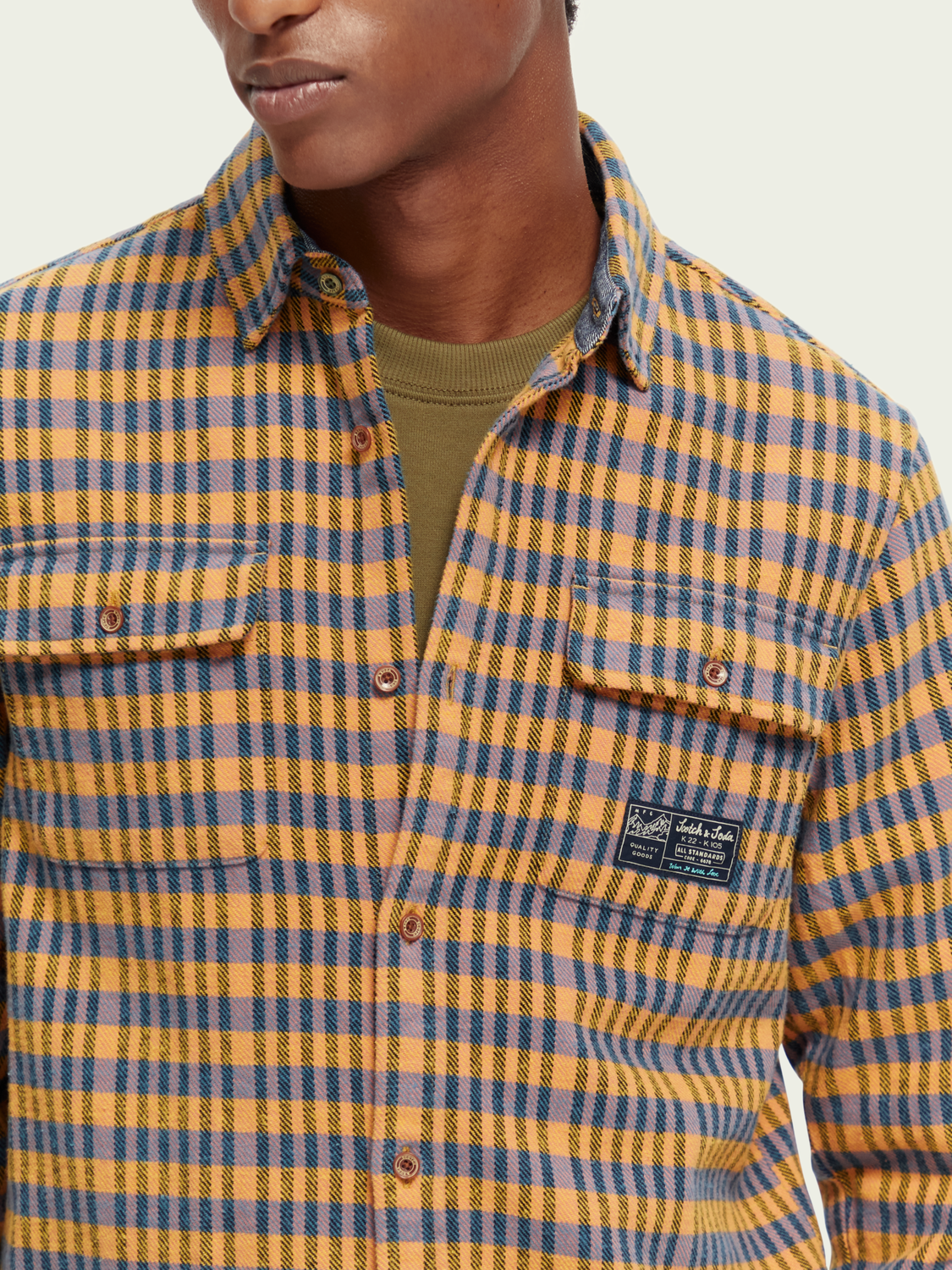 Regular Fit Checked Flannel Shirt | Scotch And Soda Outlet