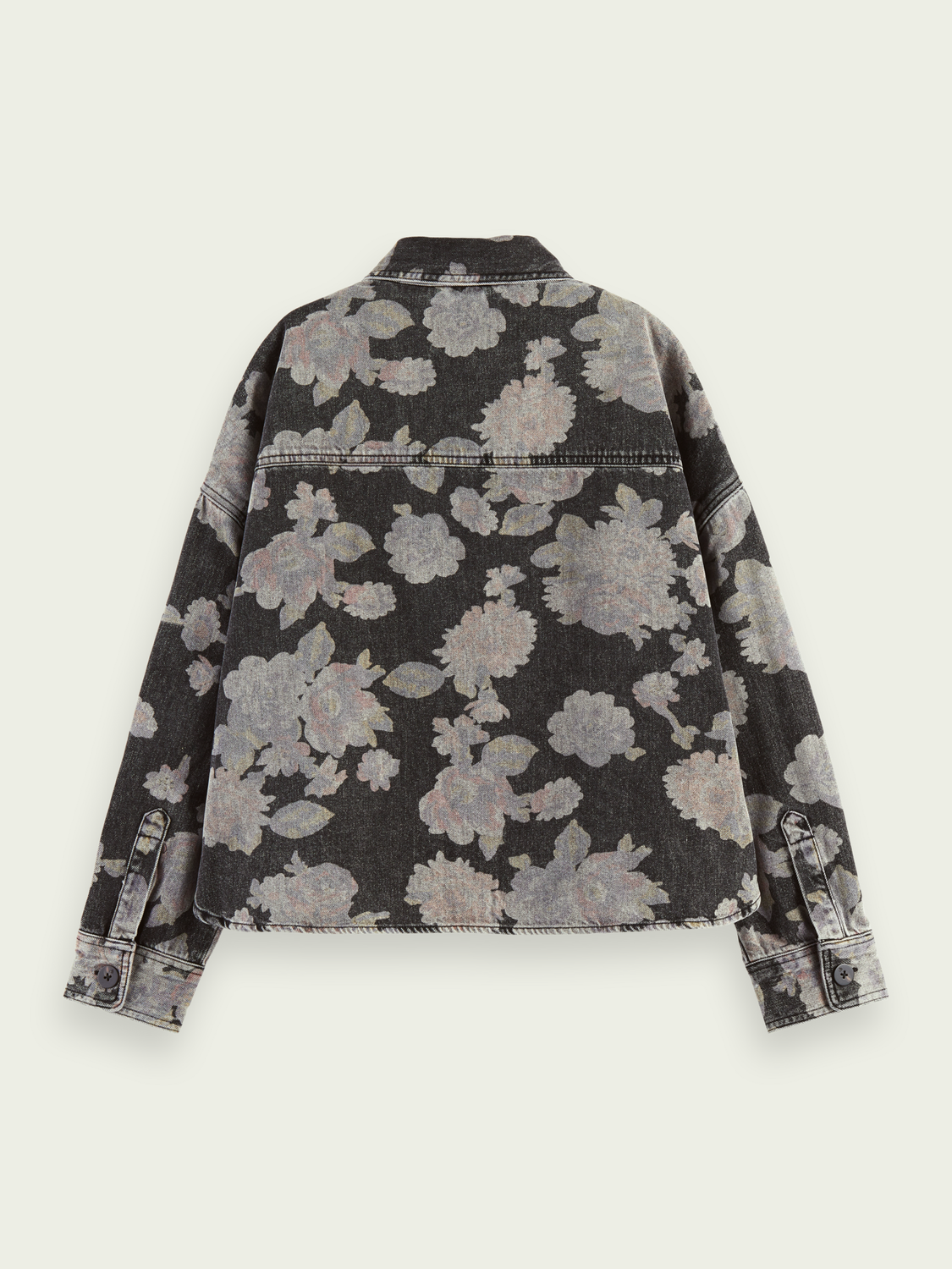 Allover Printed Floral Denim Overshirt | scotch & soda outlet