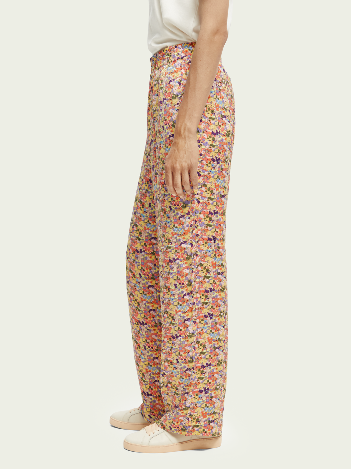 Gia Mid-Rise Wide-Leg Elasticated Trousers | scotch & soda outlet