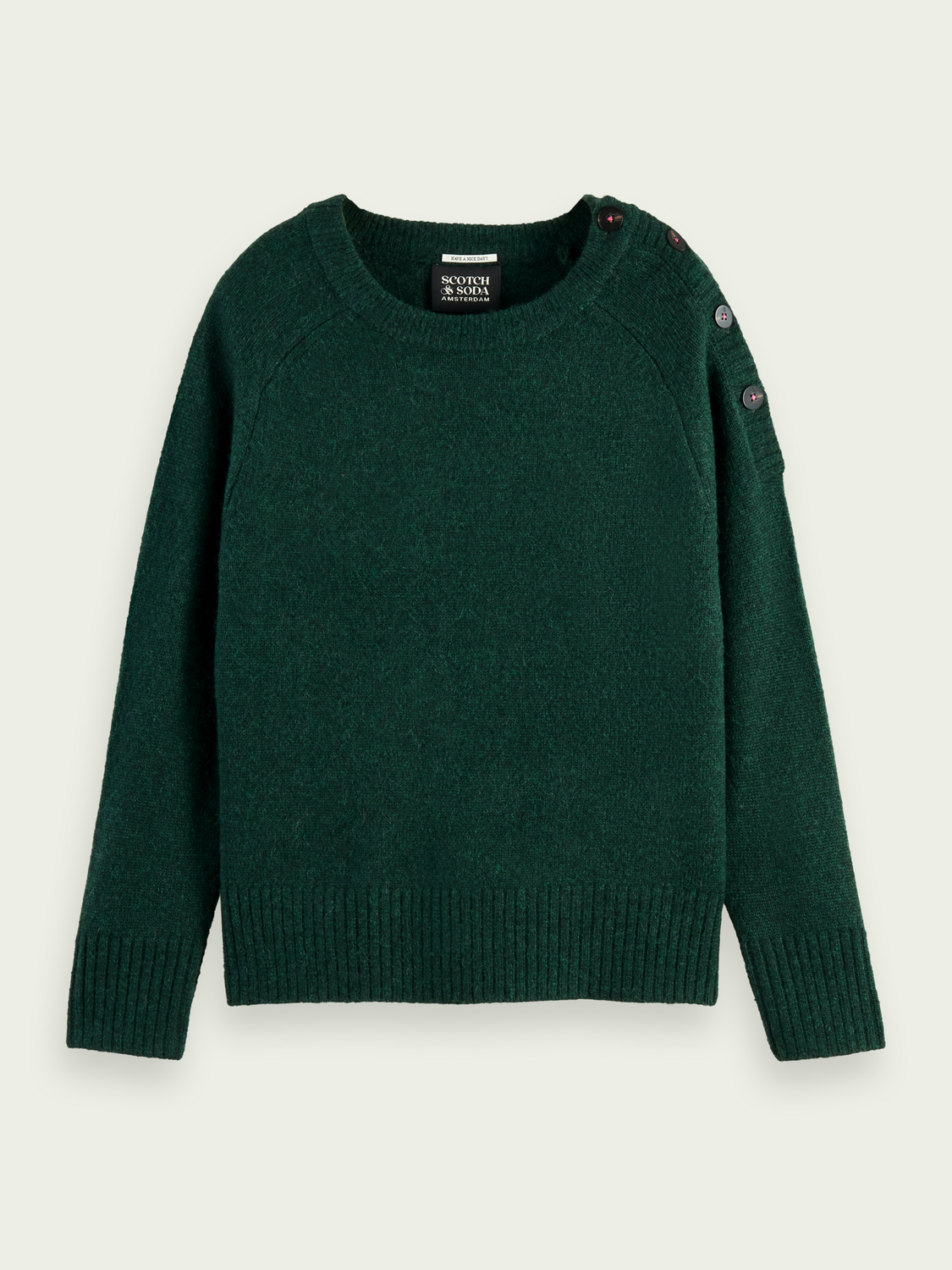 Relaxed Fit Button-Detailed Sweater | scotch & soda outlet