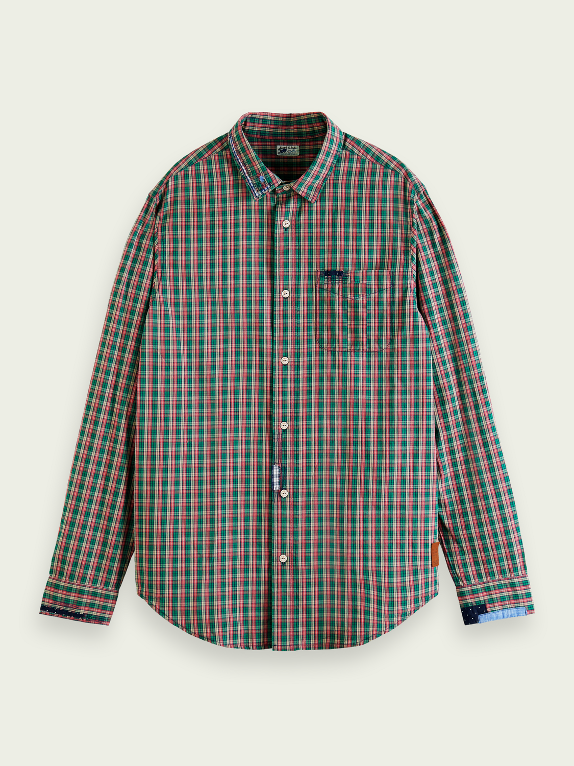 Checked Organic Cotton Poplin Shirt | Scotch And Soda Outlet