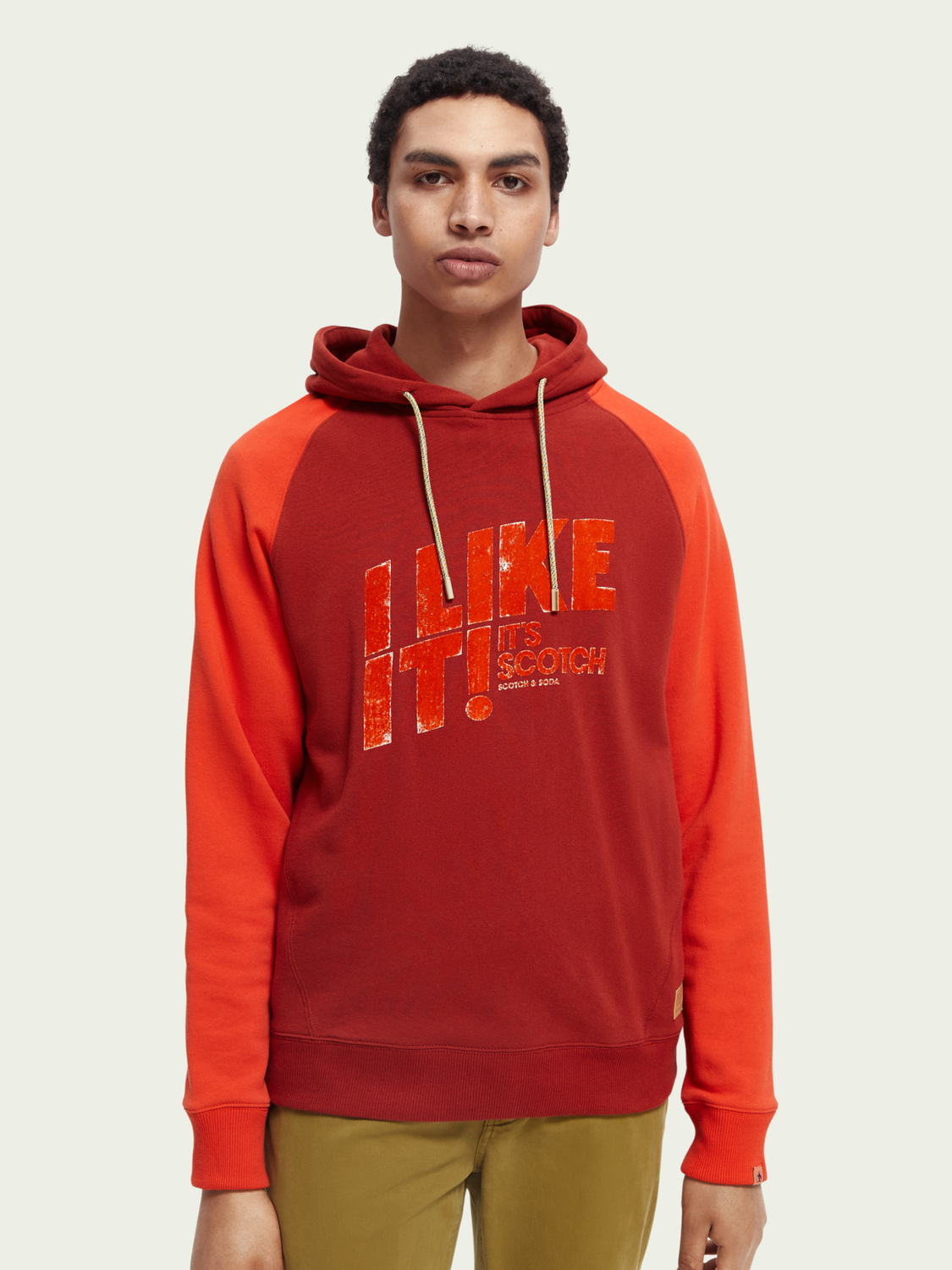 Graphic Raglan Sleeve Felpa Hoodie | Scotch And Soda Outlet