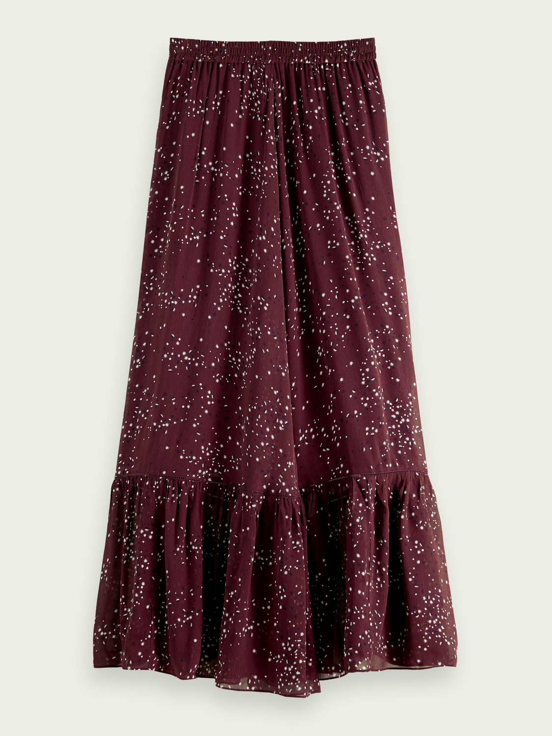 Tiered Printed Chiffon Maxi Skirt | scotch & soda outlet