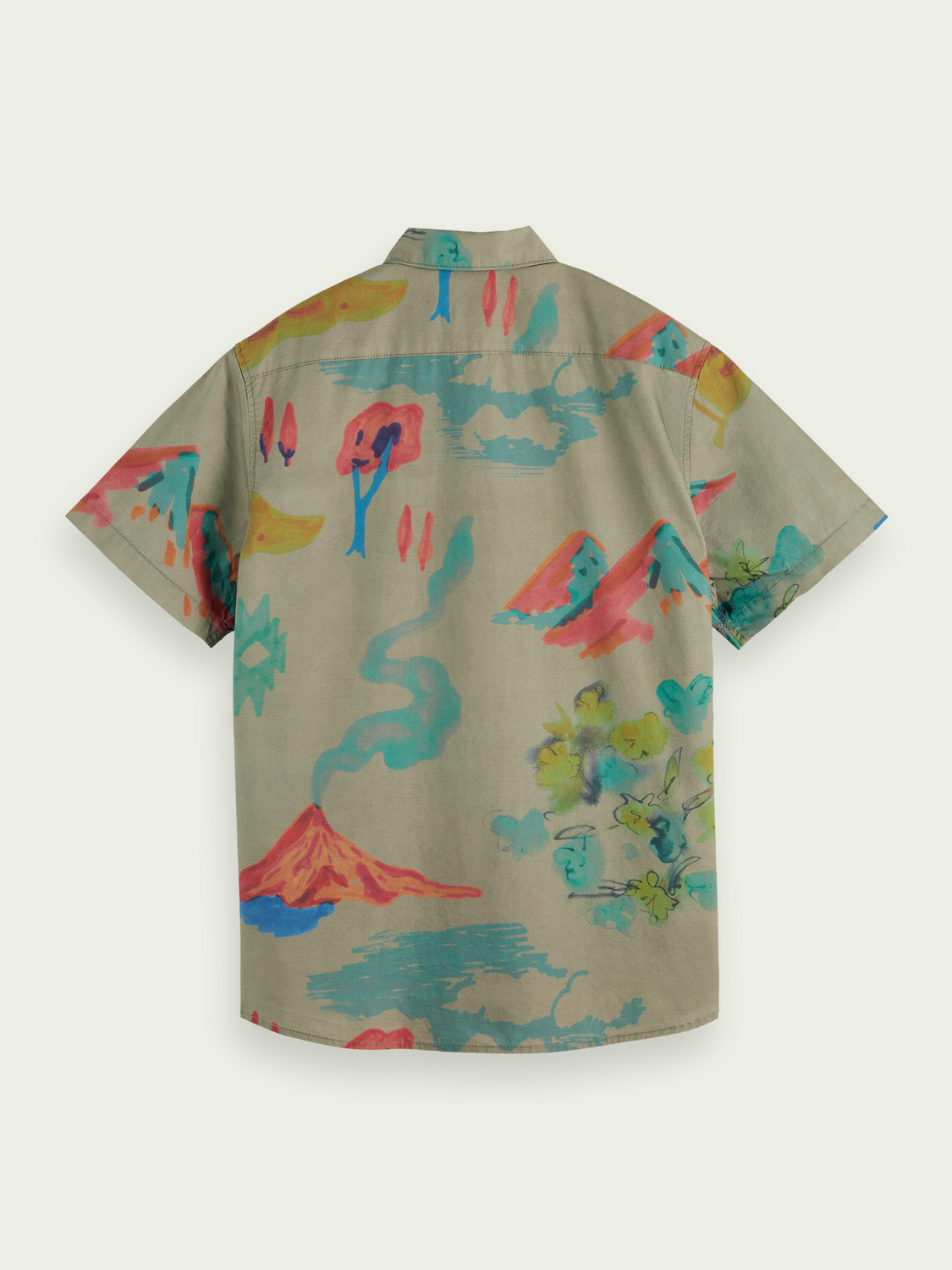 Printed Organic Cotton Short-Sleeved Shirt | Scotch And Soda Outlet