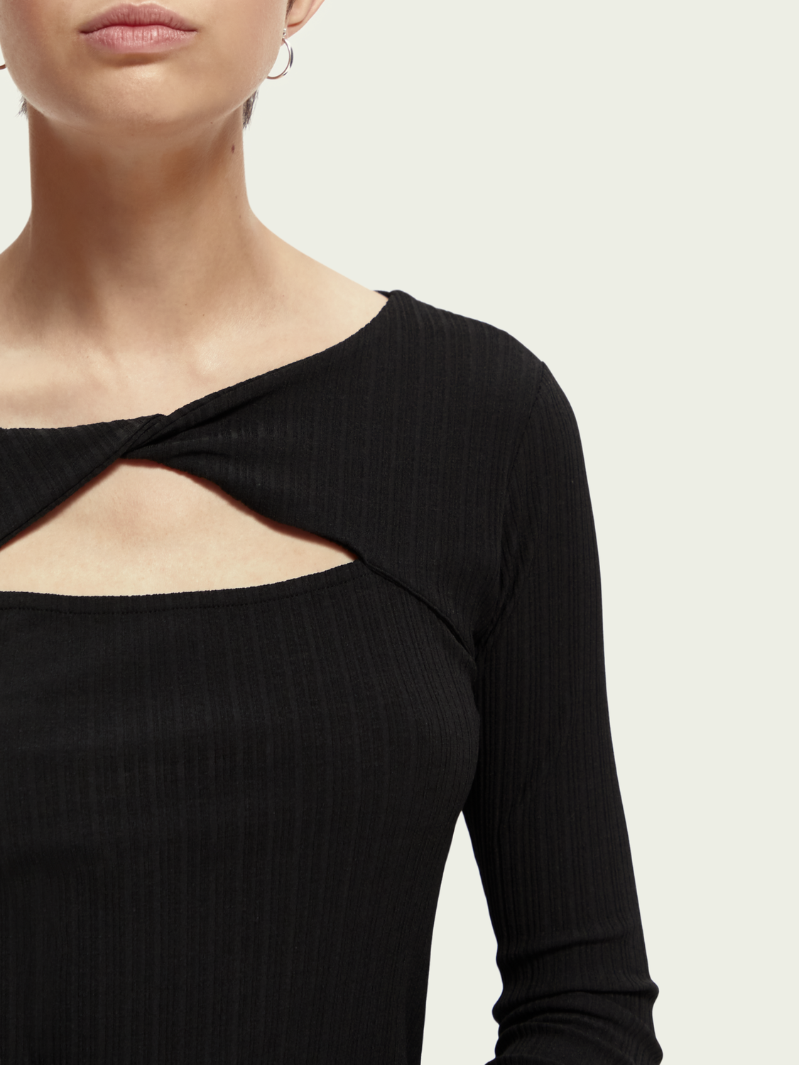 Twist Collar Slim-Fit Top | scotch & soda outlet