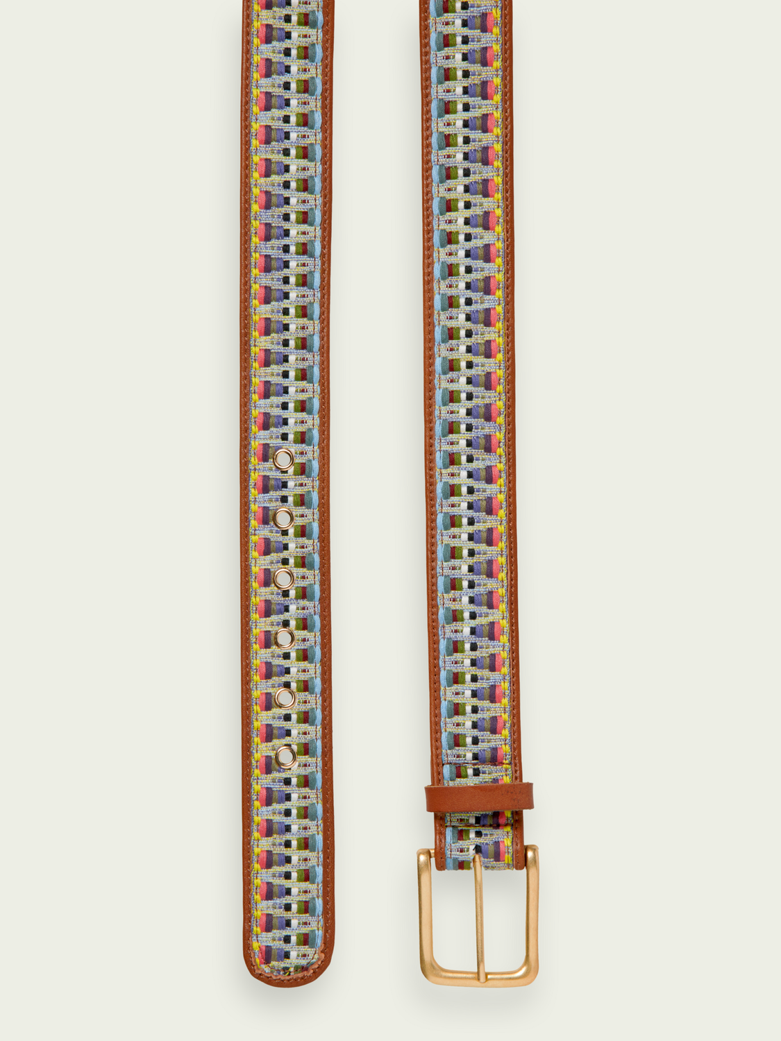 Woven Leather Belt | scotch & soda outlet
