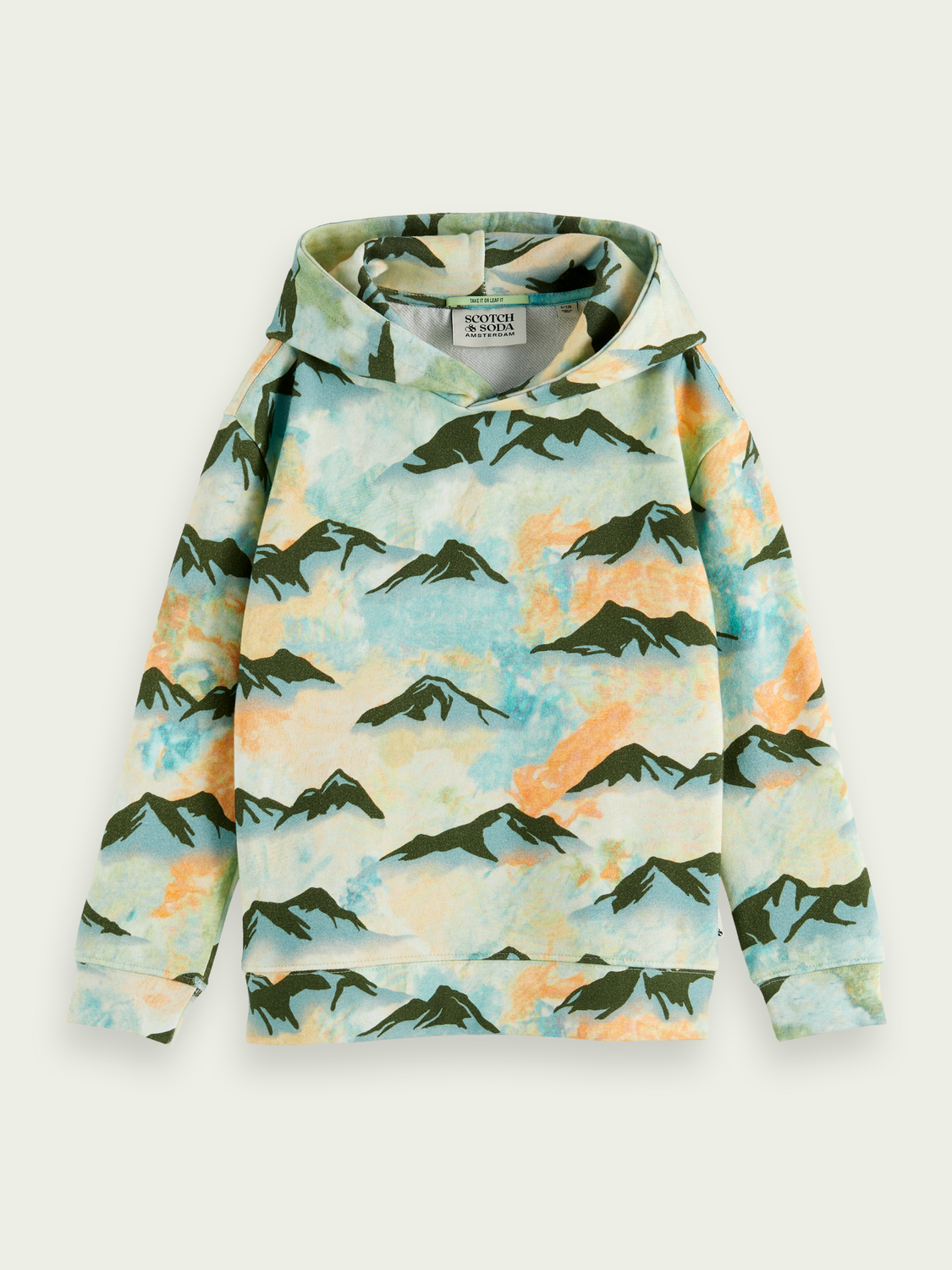 Scotch Soda Outlet | Printed Organic Cotton Hoodie