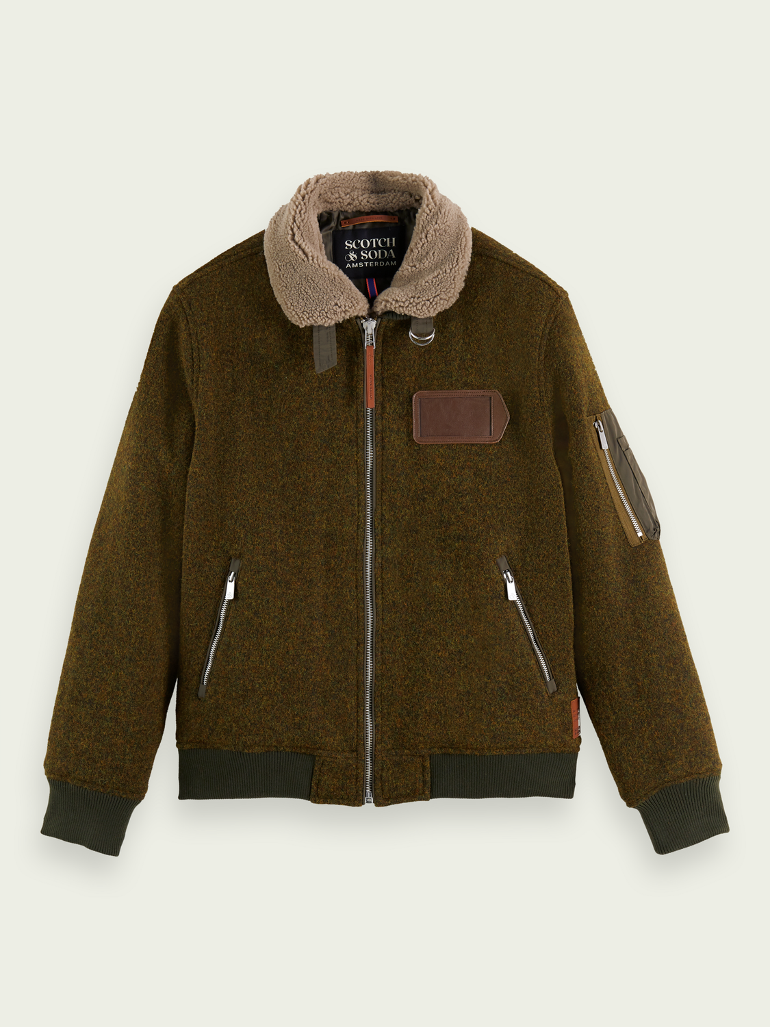 Wool-Blended Bomber Jacket | Scotch And Soda Outlet