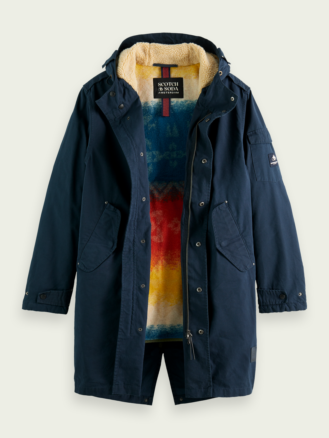 Long Teddy-Lined Parka | Scotch And Soda Outlet