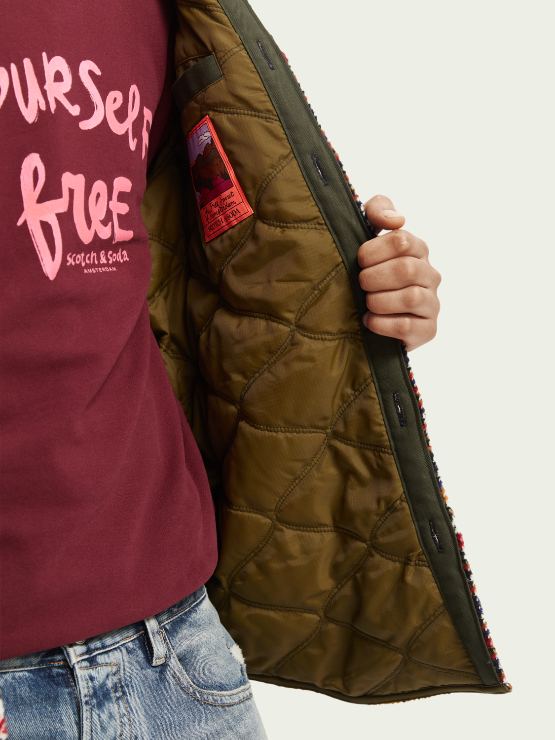 Checked Wool-Blend Overshirt | Scotch And Soda Outlet