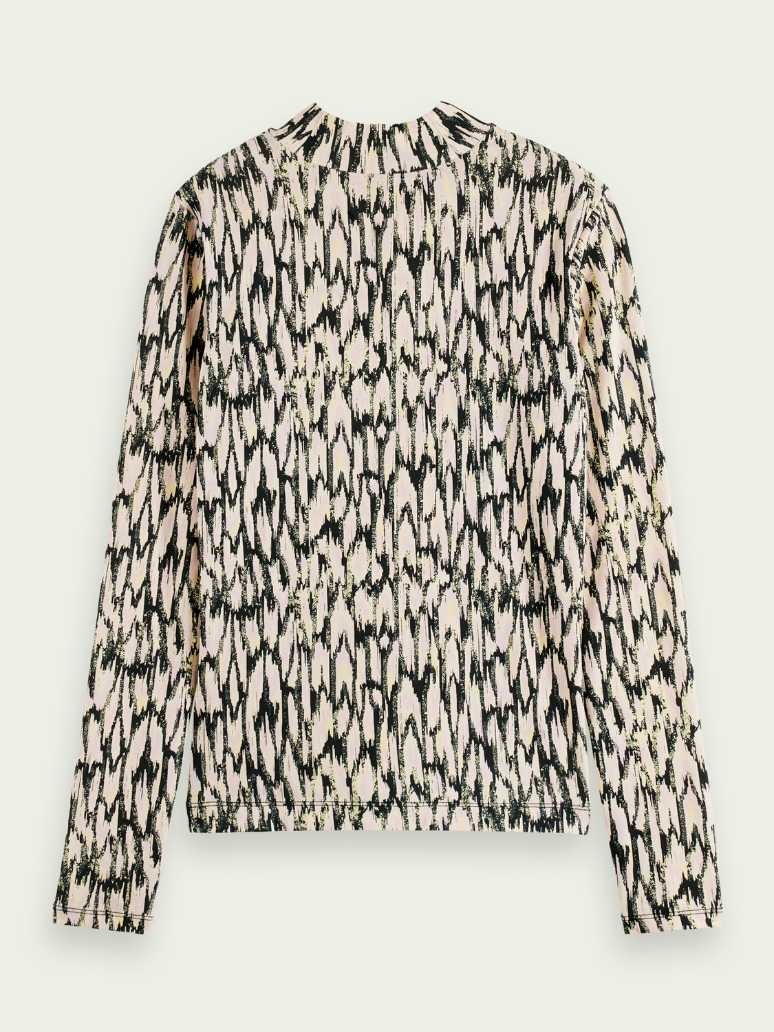 Mock Neck Printed Long-Sleeve Shirt | scotch & soda outlet