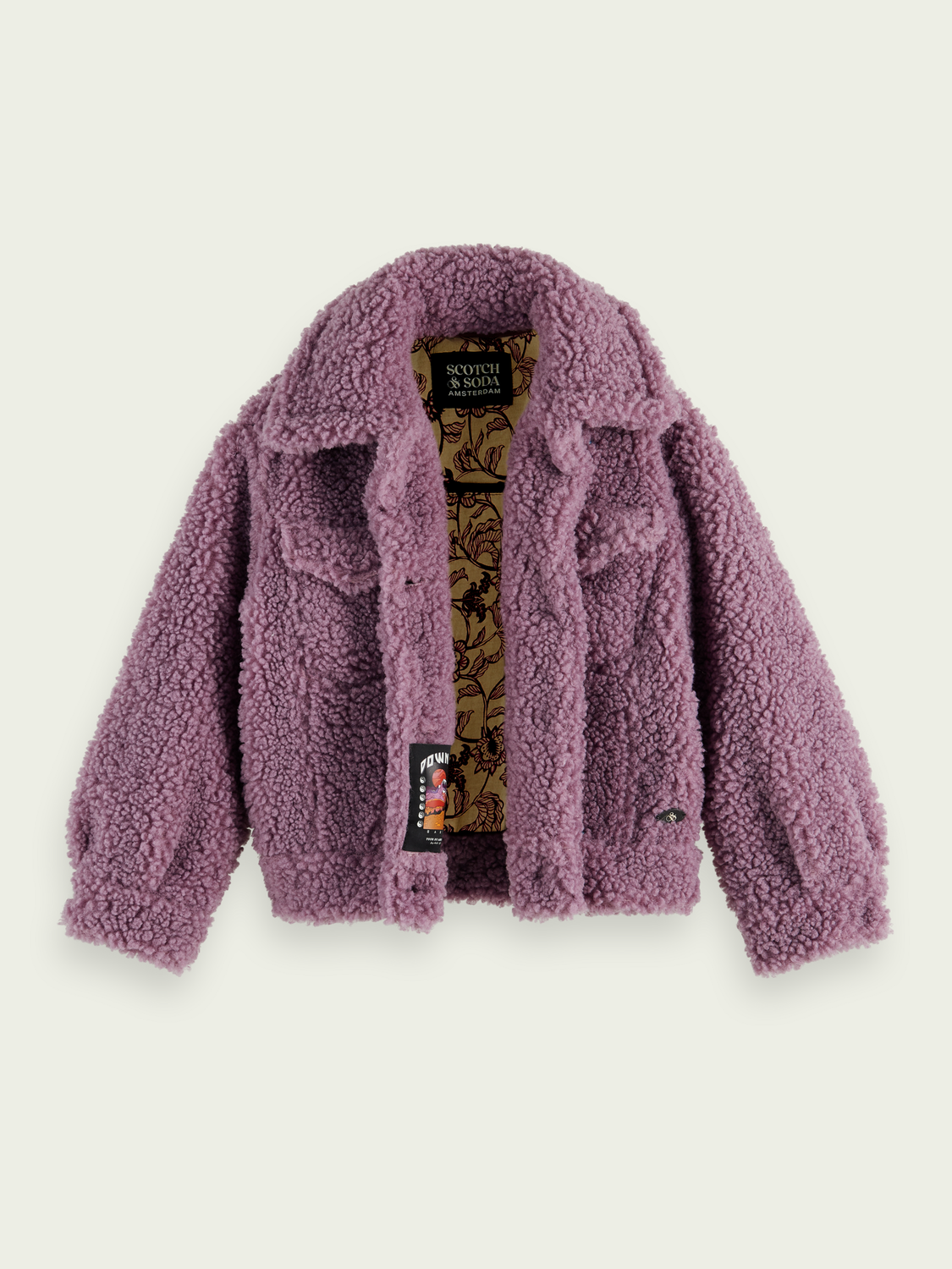 Boxy-Fit Teddy Trucker Jacket