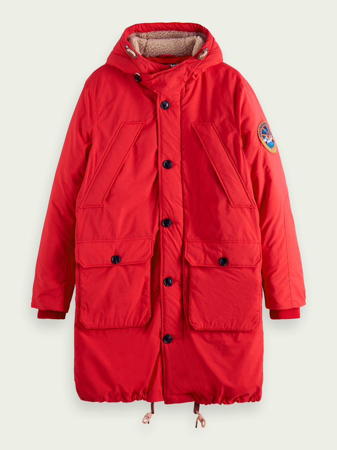 Water-Repellent Long-Length Parka | Scotch And Soda Outlet
