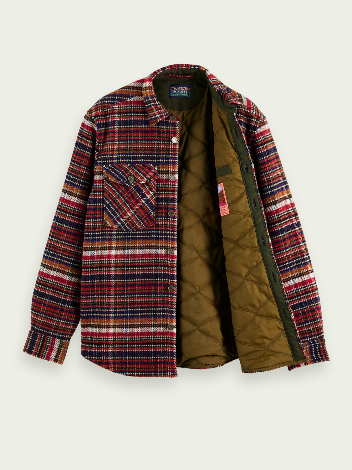 Checked Wool-Blend Overshirt | Scotch And Soda Outlet