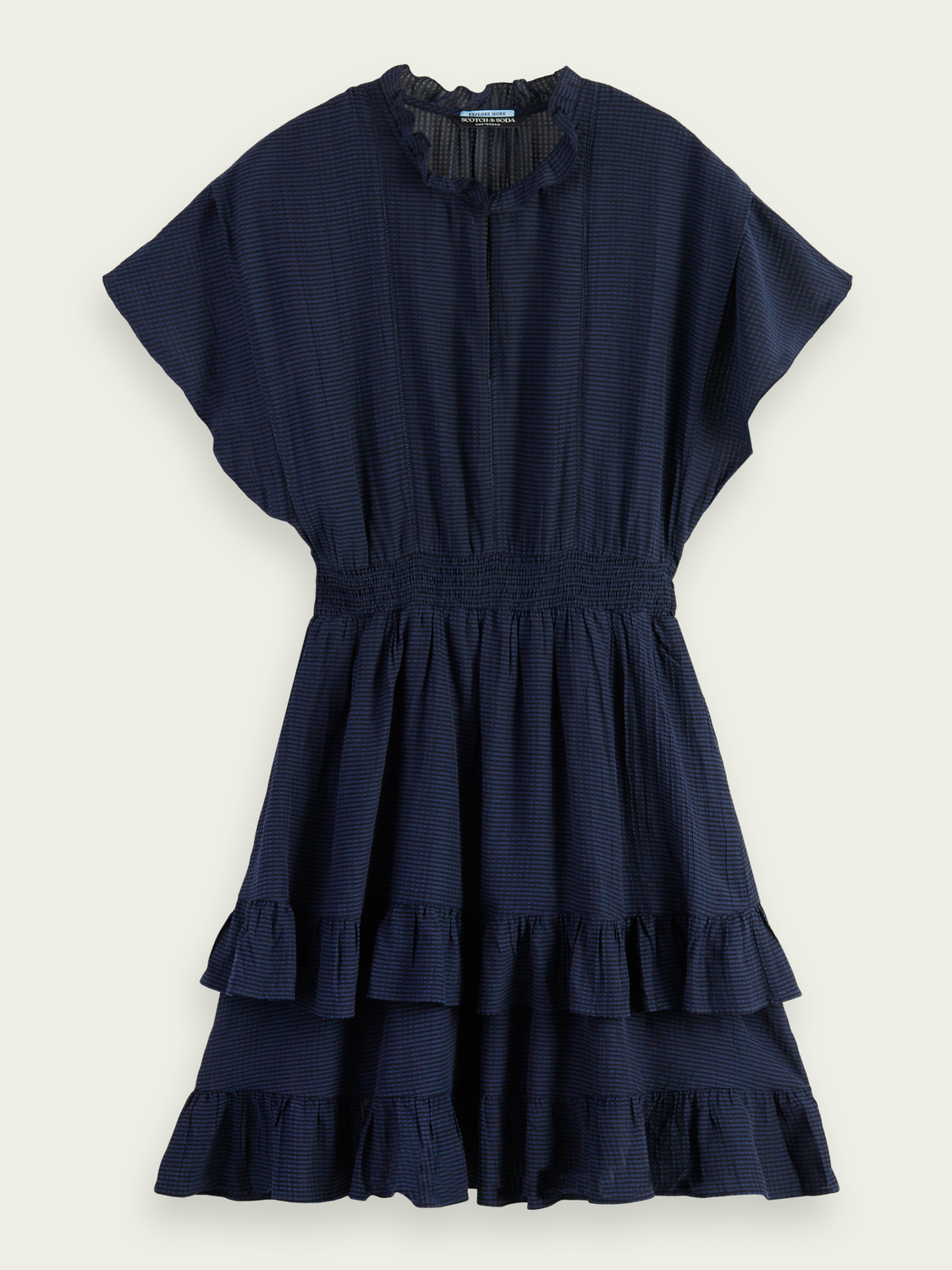 Smocked Mini-Dress | scotch & soda outlet