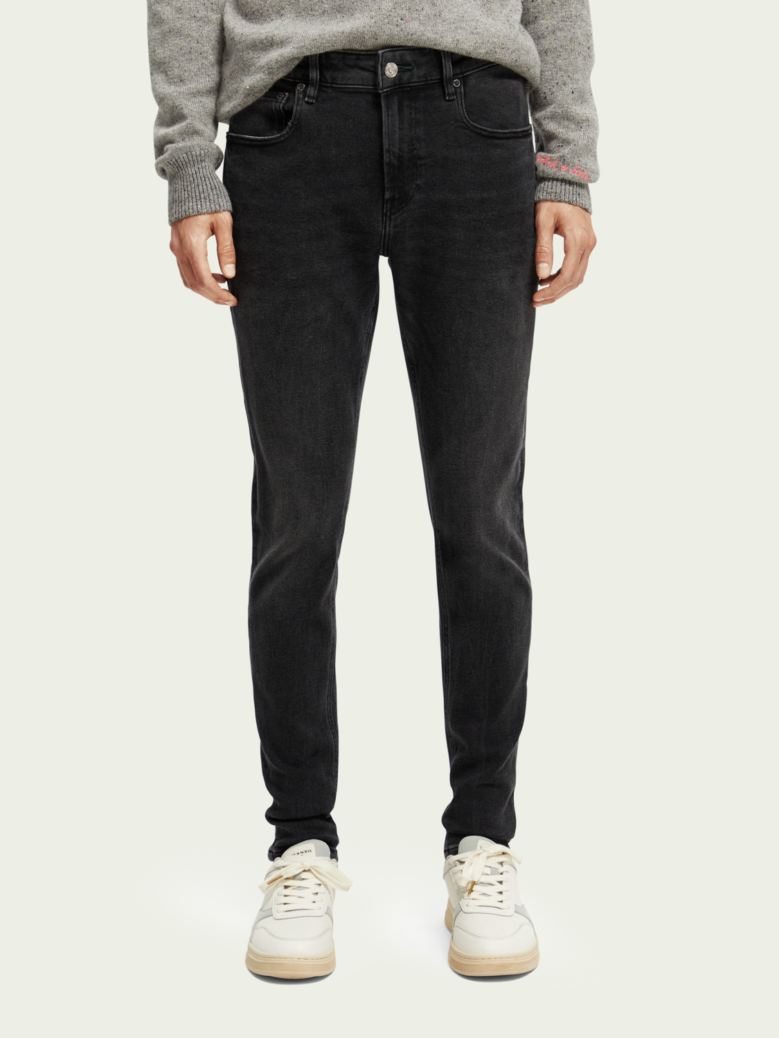 The Skim Super-Slim Fit Jeans - Carbon | Scotch And Soda Outlet