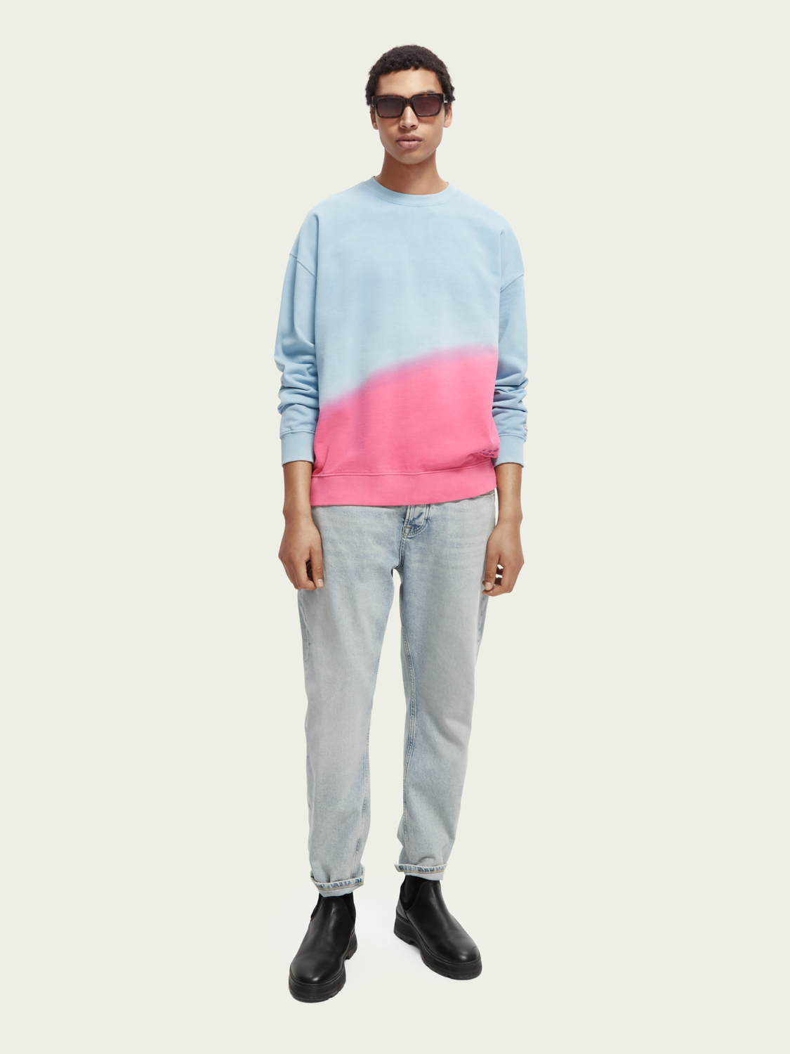 Tie-Dye Crewneck Organic Cotton Sweatshirt | Scotch And Soda Outlet
