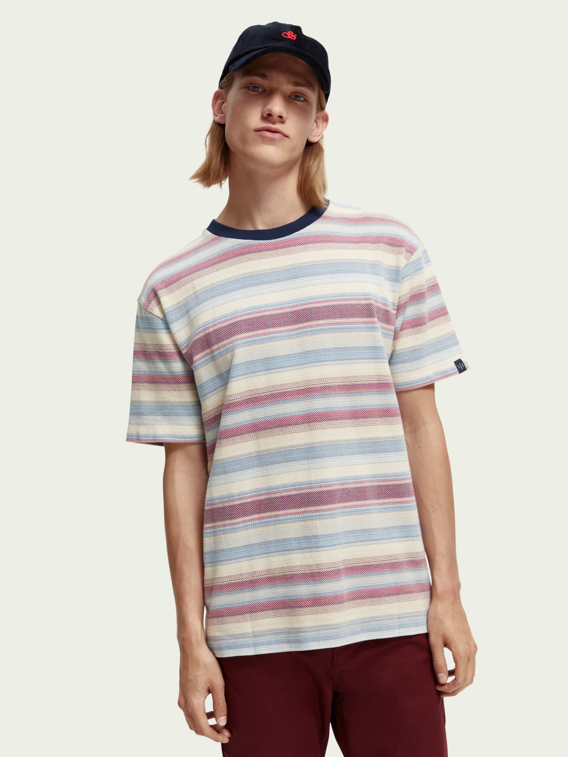 Striped Organic Cotton T-Shirt | Scotch And Soda Outlet