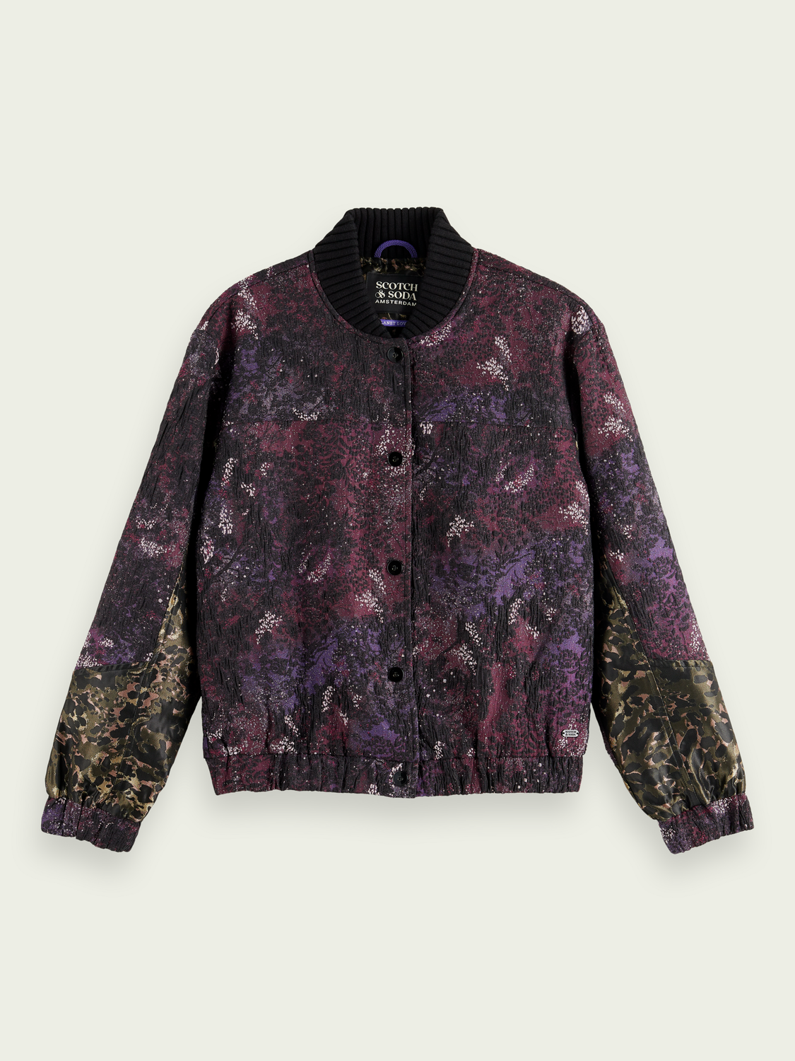 Printed Jacquard Bomber Jacket | scotch & soda outlet