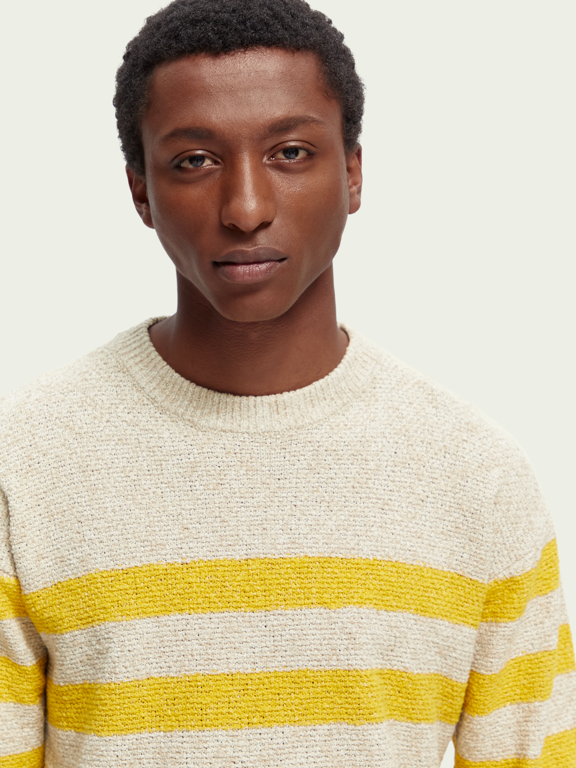 Relaxed Fit Structured Striped Sweater | Scotch And Soda Outlet