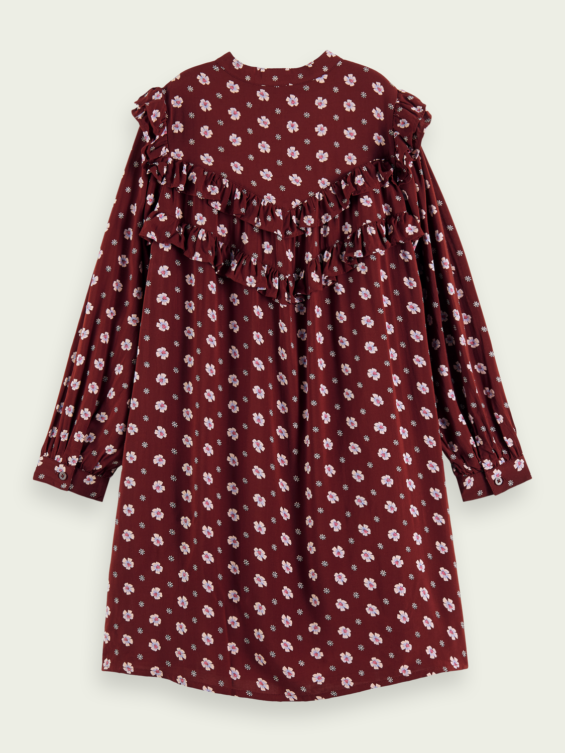Scotch Soda Outlet | Printed Organic Long-Sleeved Mini Dress