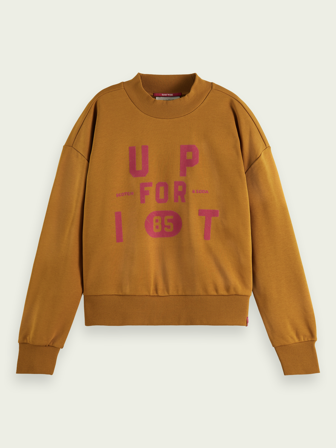 Loose Fit Cropped Funnel Neck Sweatshirt | scotch & soda outlet