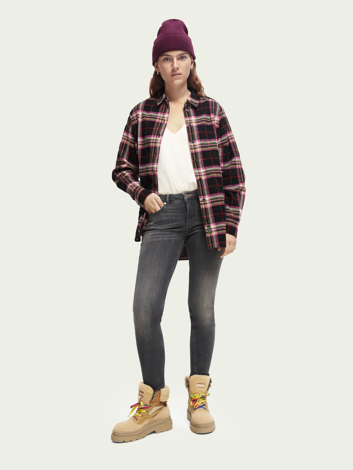 Oversized Checked Shirt | scotch & soda outlet