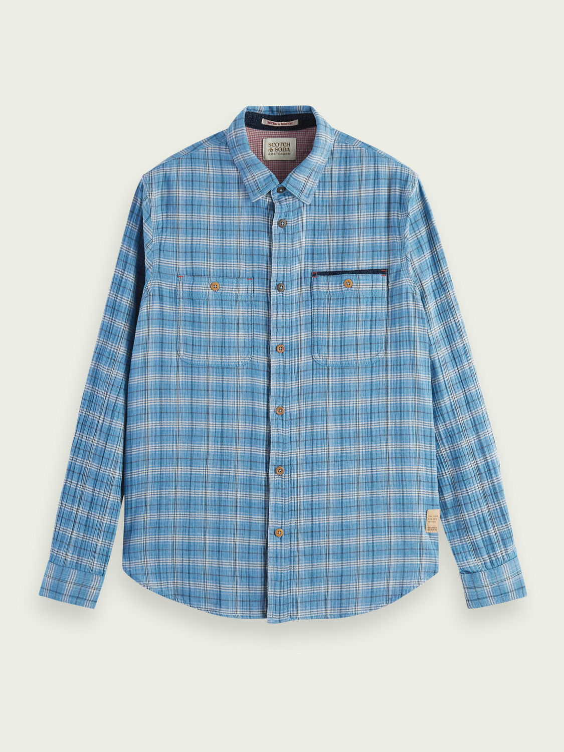 Regular Fit Bonded Shirt With Sleeve Roll-Up | Scotch And Soda Outlet
