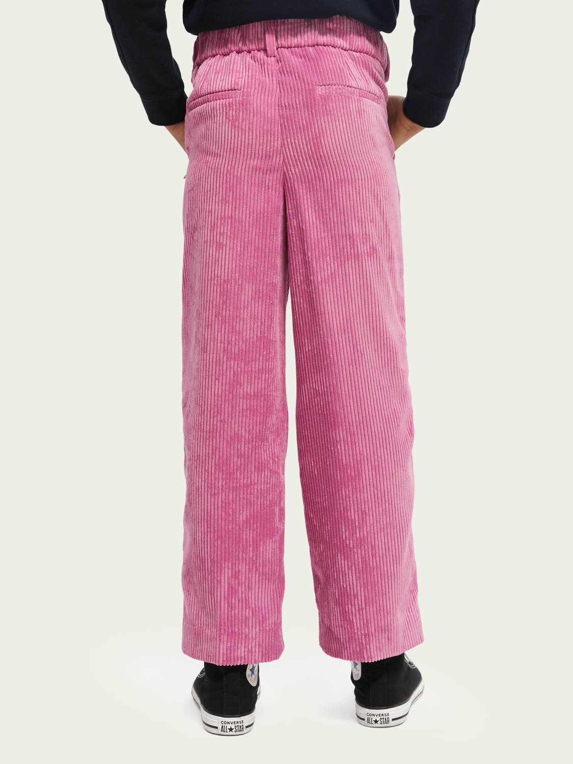 High-Rise Wide Leg Corduroy Trousers