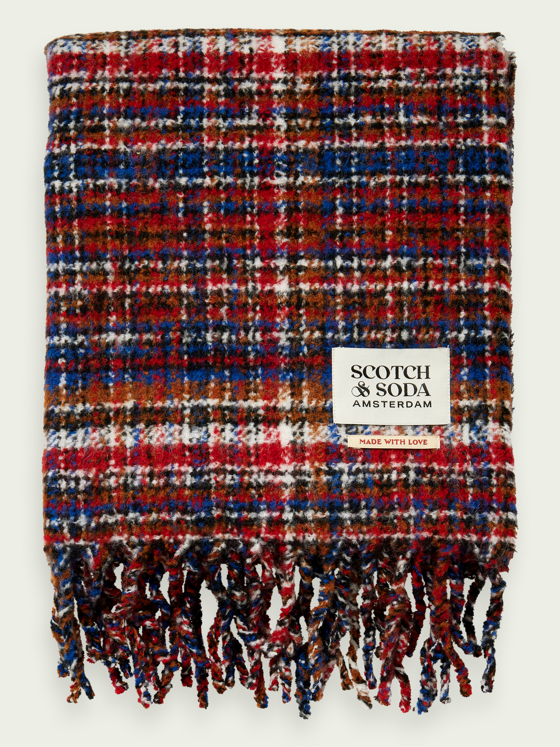 Wool - Blend Brushed Scarf | Scotch And Soda Outlet