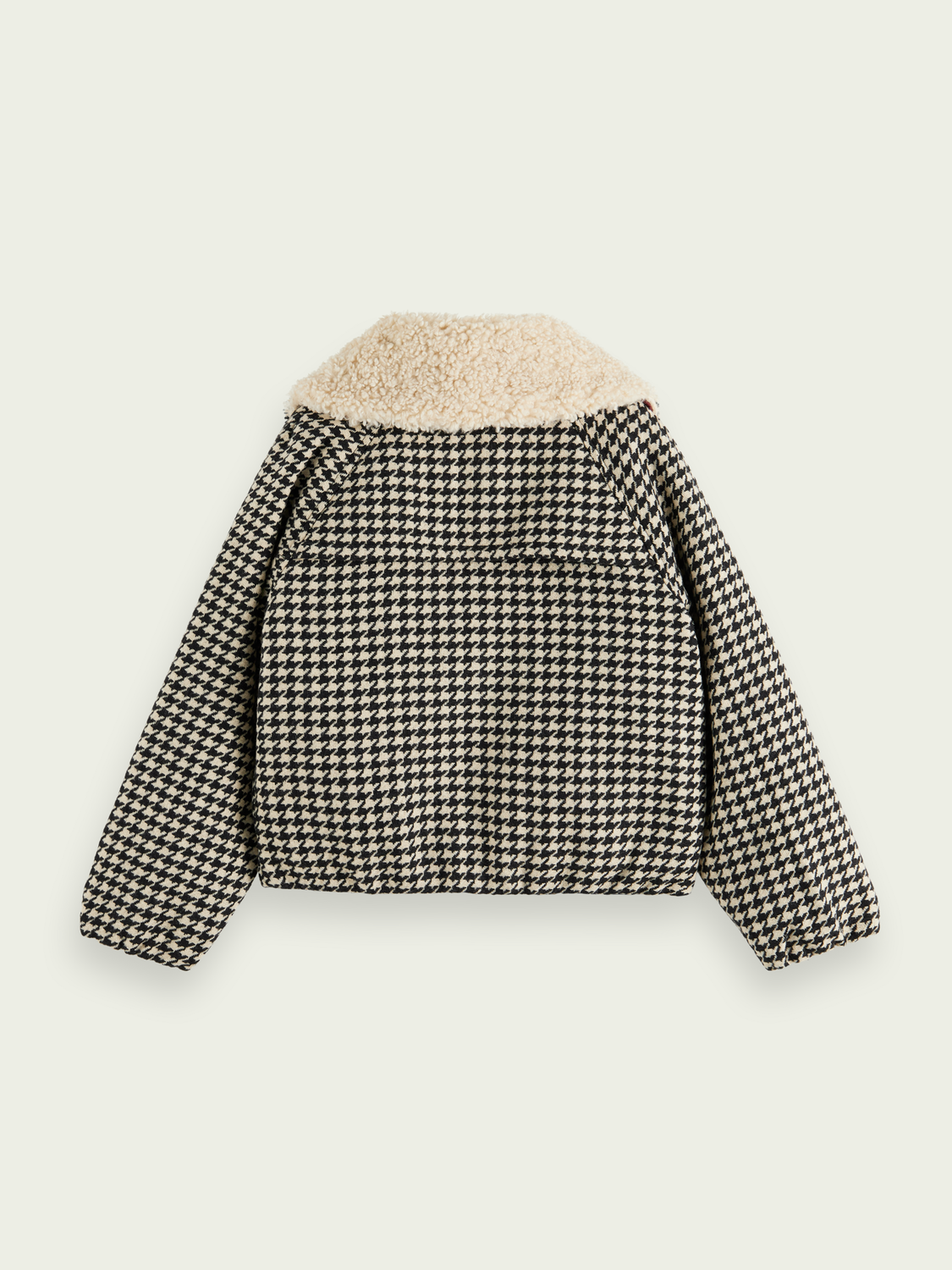 Yarn-Dyed Houndstooth Wool-Blended Jacket