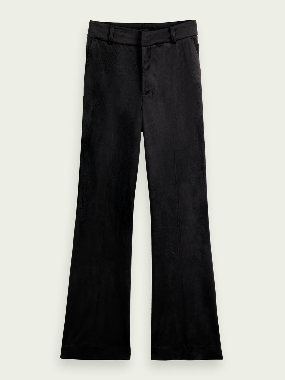 Velvet High-Rise Flared Trousers | scotch & soda outlet
