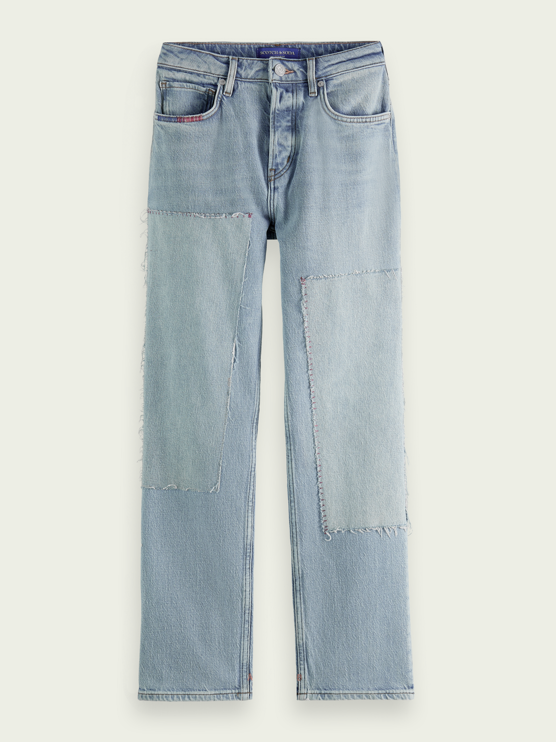 The Sky Patched Straight Leg Jeans | scotch & soda outlet