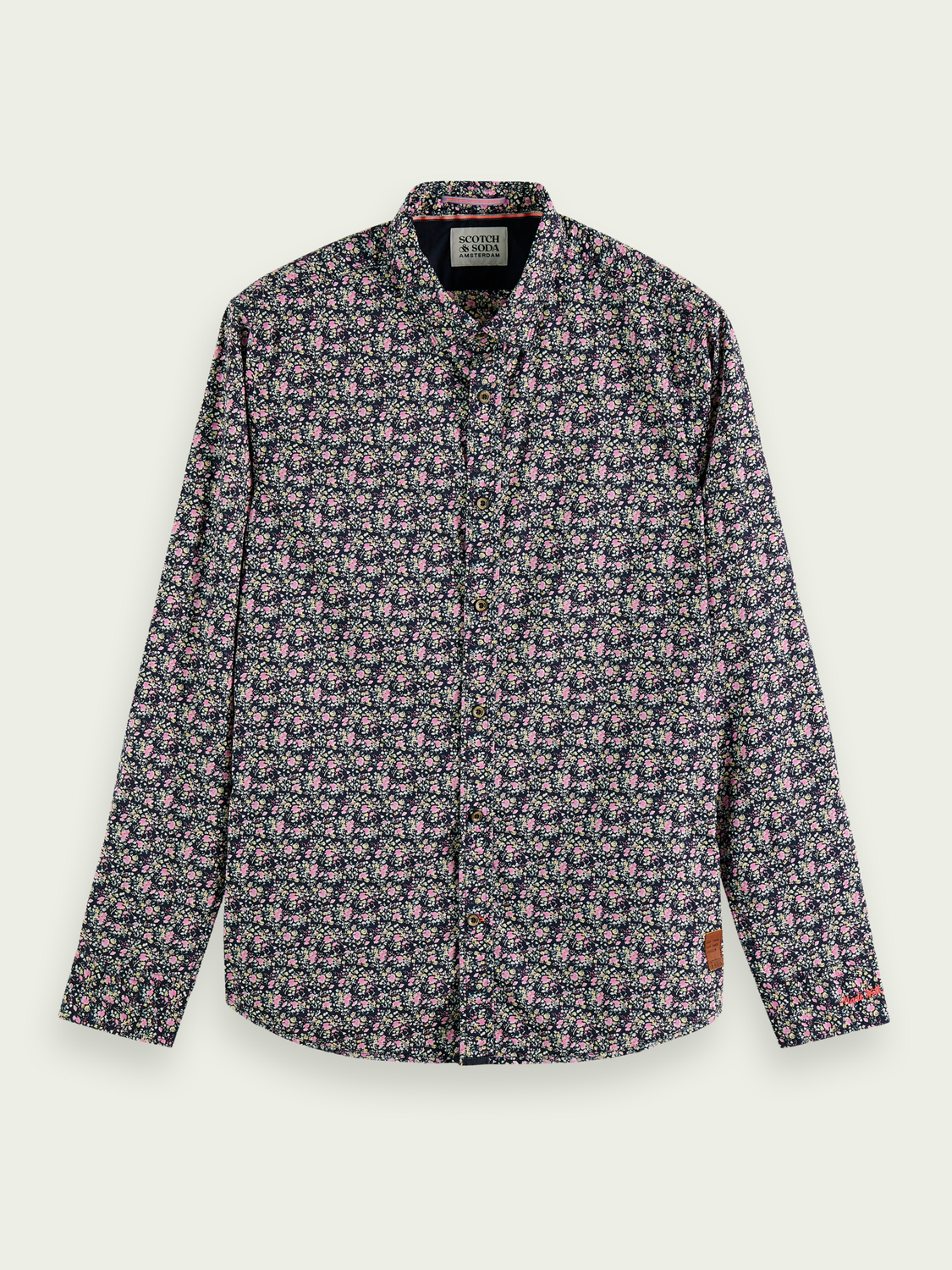 Slim-Fit Printed Poplin Shirt | Scotch And Soda Outlet