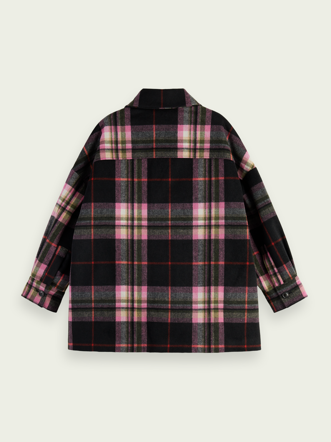 Padded Checked Wool-Blended Overshirt | scotch & soda outlet