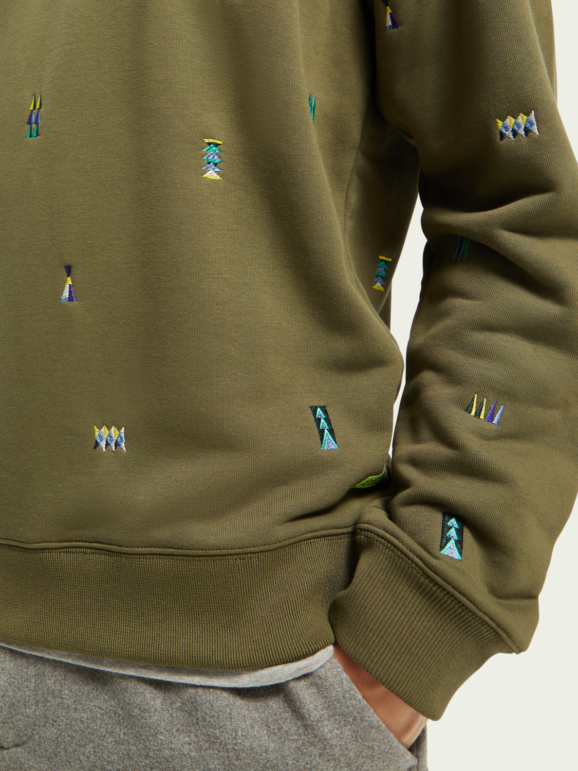 Embroidered Organic Felpa Sweatshirt | Scotch And Soda Outlet