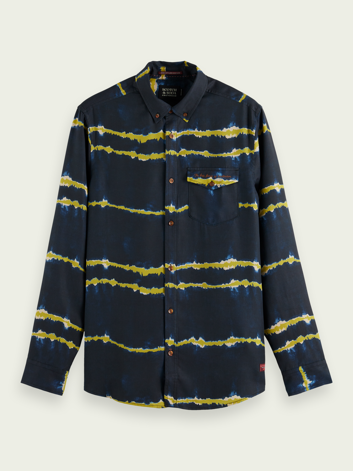 Regular Fit Pocketed Tie-Dye Shirt | Scotch And Soda Outlet