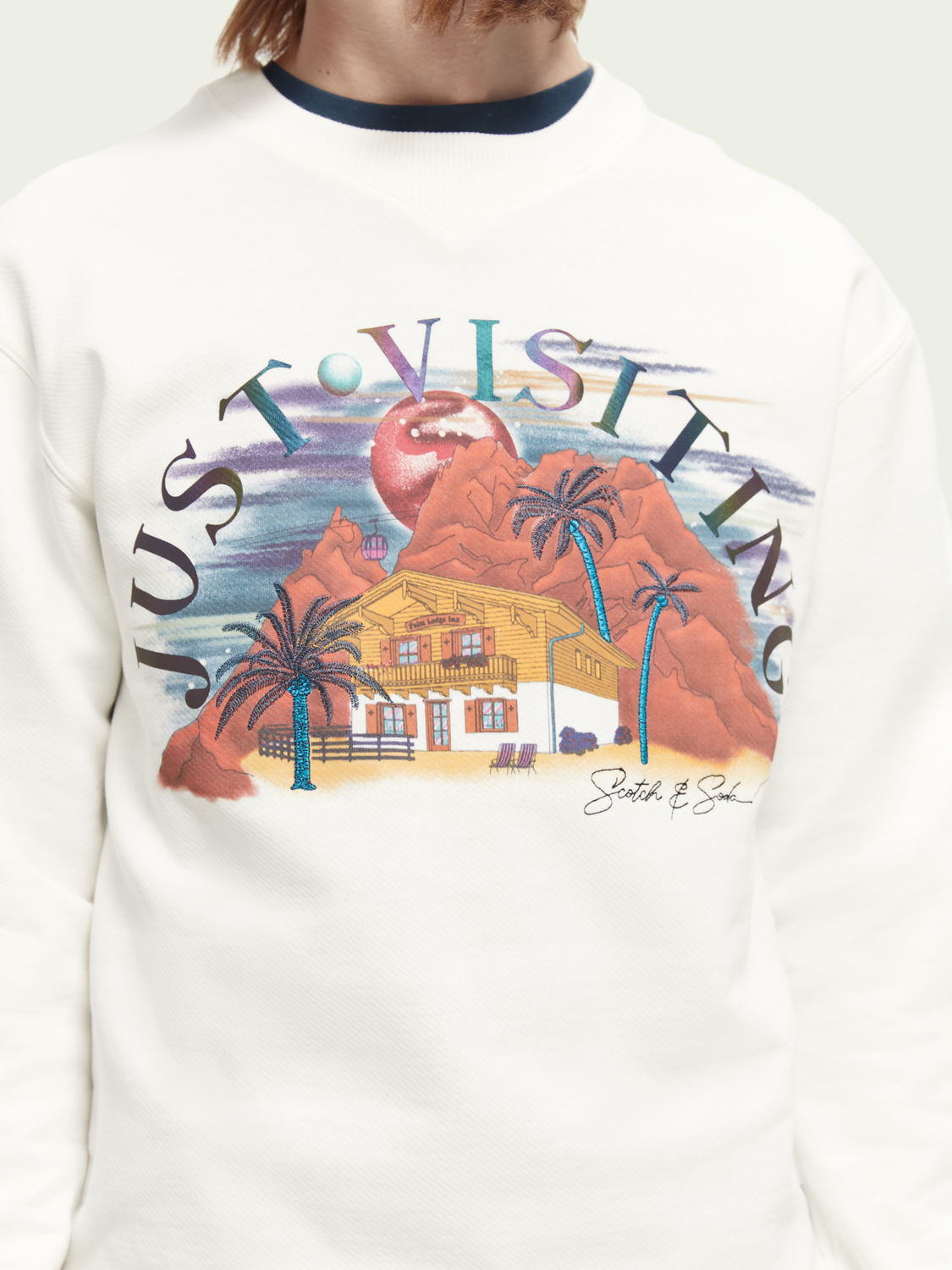 Relaxed Fit Artwork Felpa Crewneck Sweatshirt | Scotch And Soda Outlet