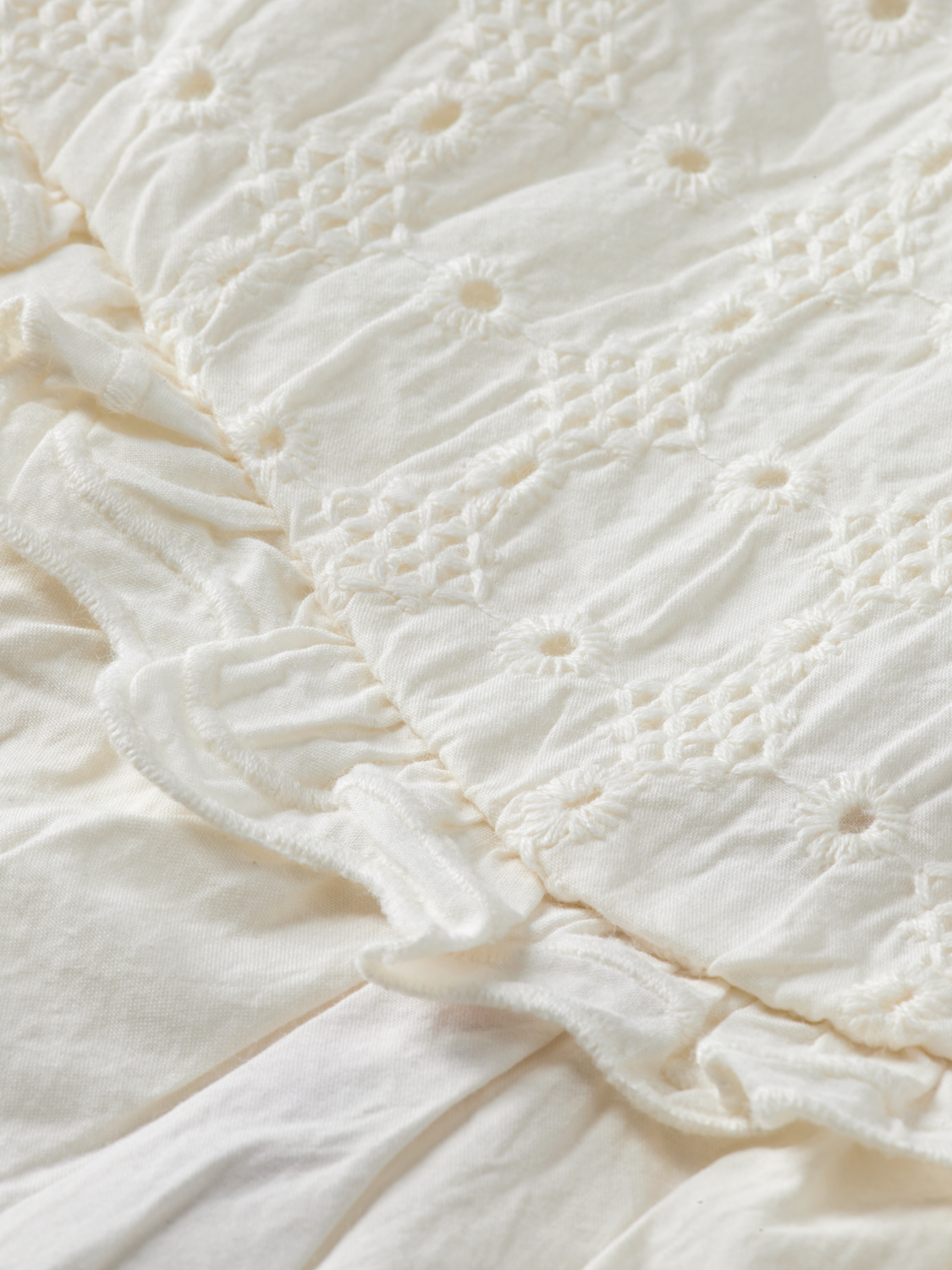 Short-Sleeved Broderie Anglaise Top