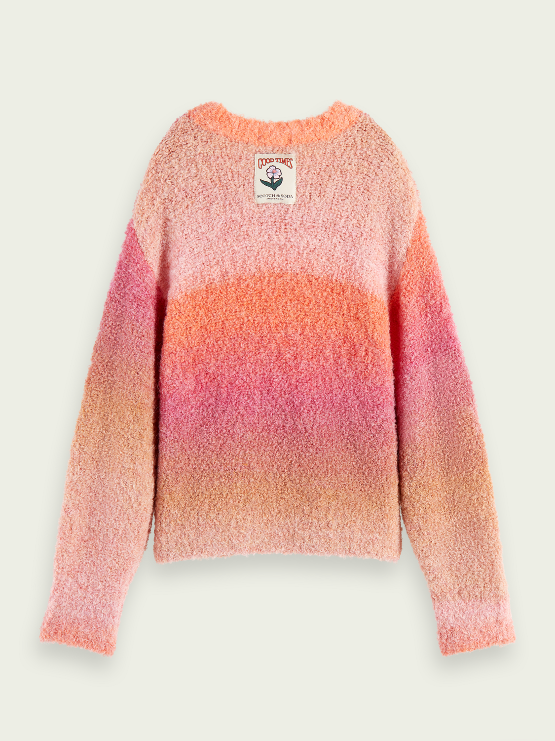 Relaxed Fit Multi-Coloured Fuzzy Sweater