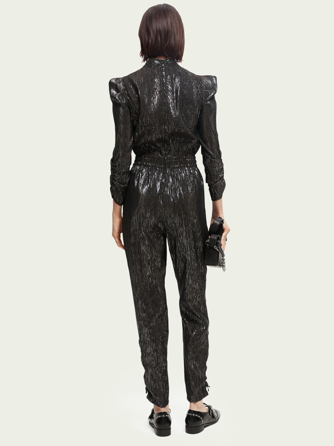 Gathered Silver Jumpsuit | scotch & soda outlet