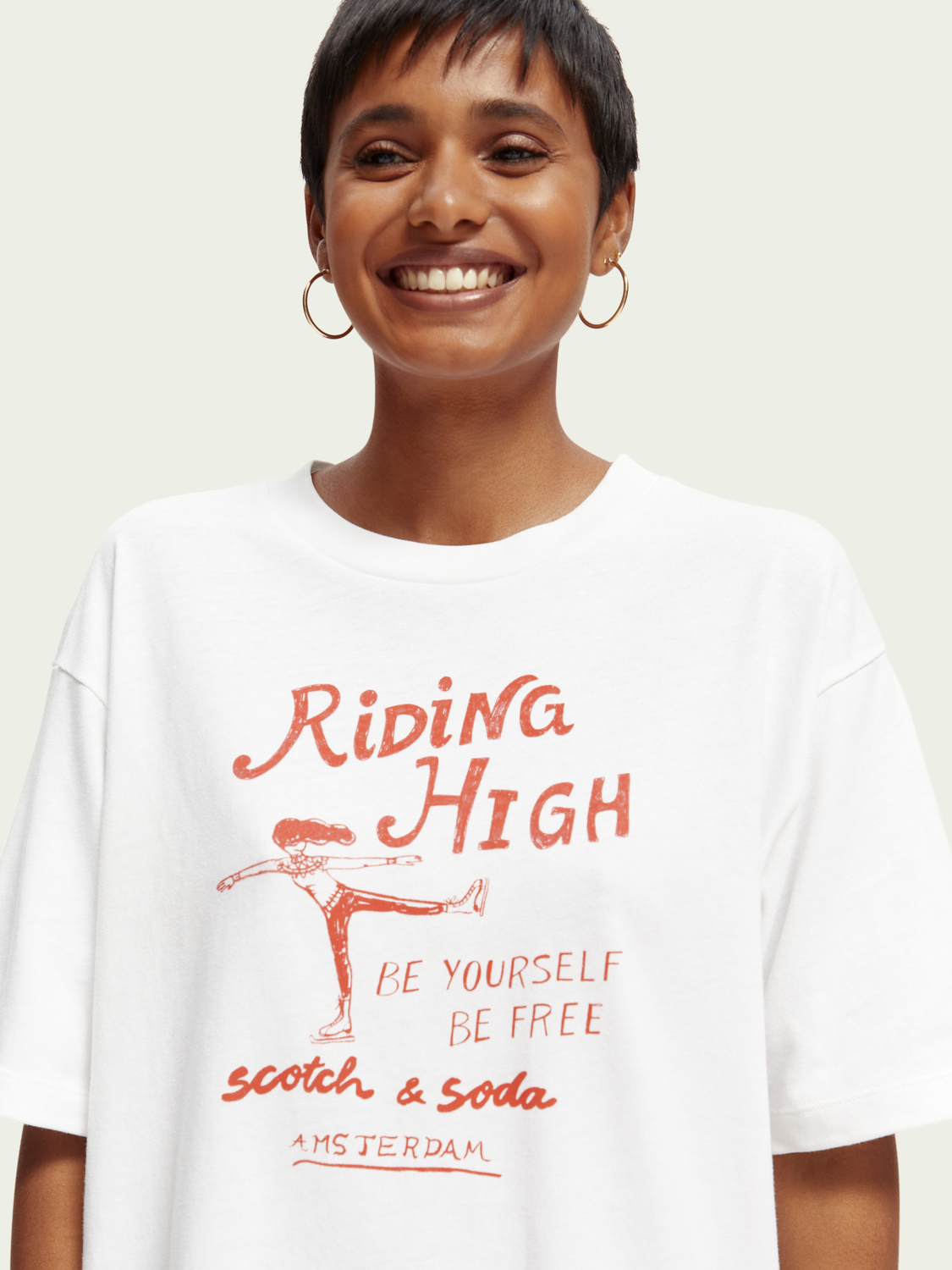 Loose Fit Organic Cotton Artwork T-Shirt | scotch & soda outlet