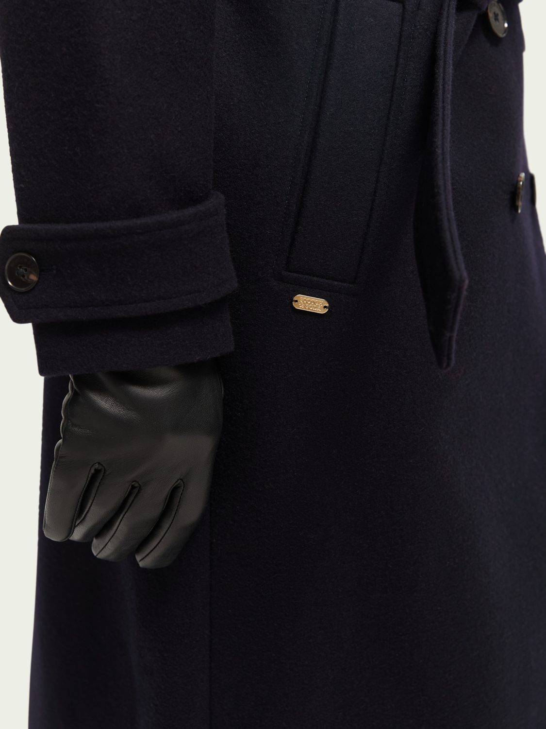 Wool-Blended Double-Breasted Trench Coat | scotch & soda outlet