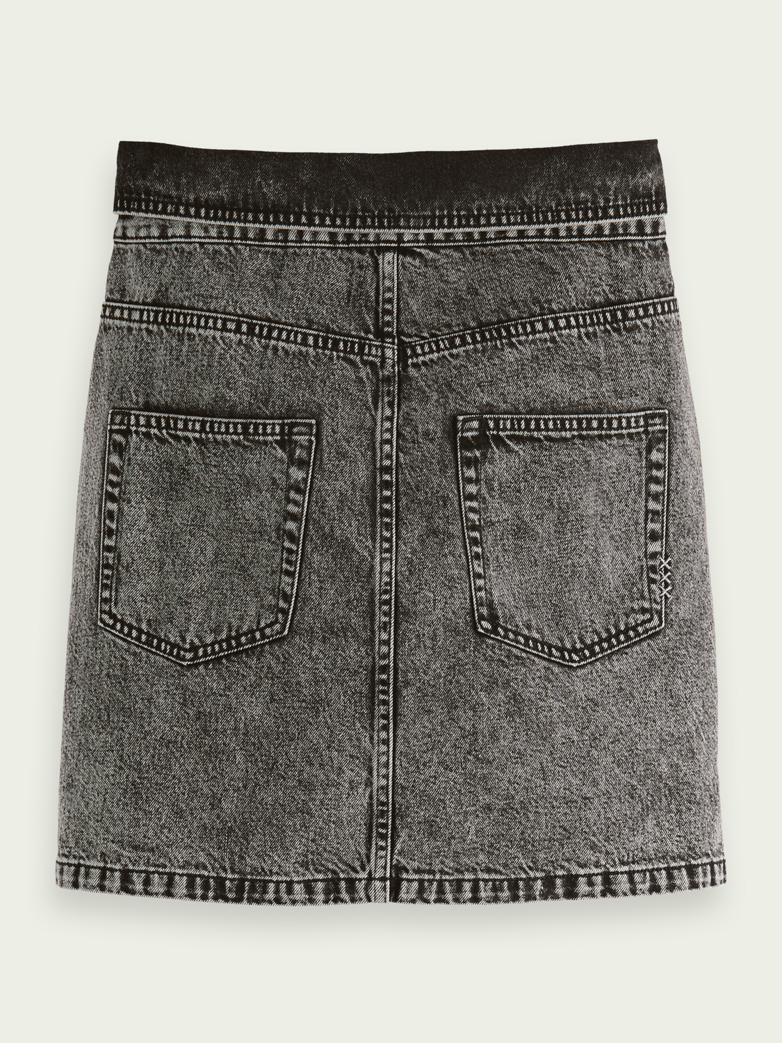 Denim Fold Over Mini Denim Skirt | scotch & soda outlet