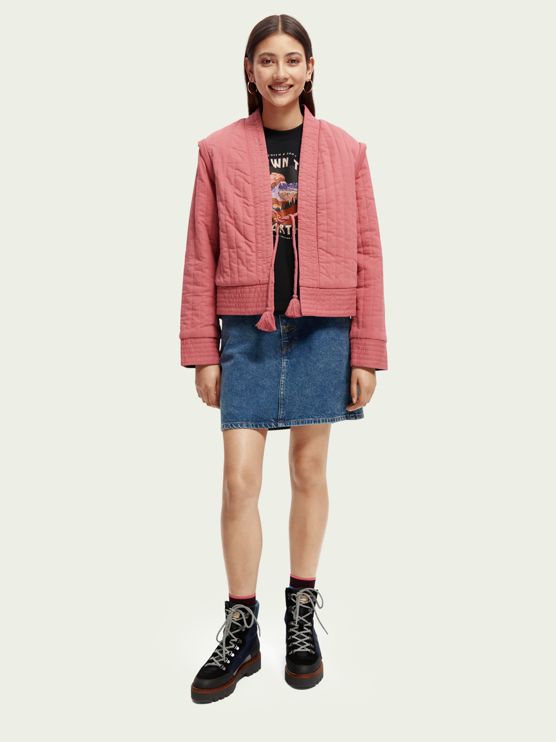 Quilted Reversible Organic Cotton Jacket | scotch & soda outlet