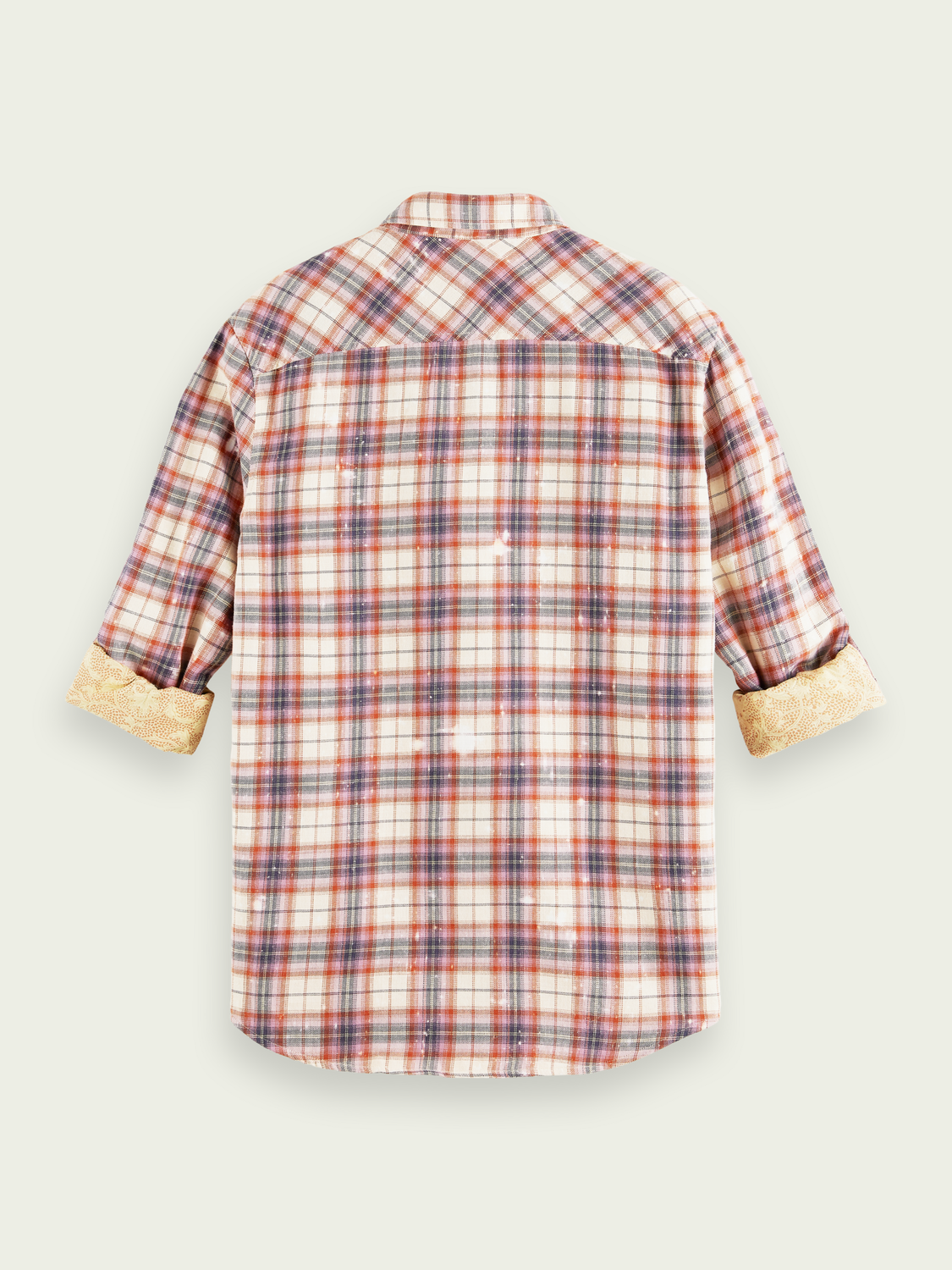 Bonded Checked Organic Shirt With Sleeve-Adjustment | Scotch And Soda Outlet