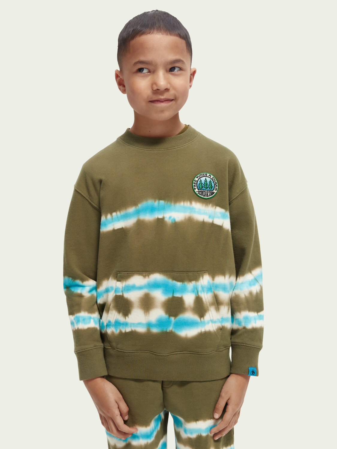 Scotch Soda Outlet | Cotton Tie-Dye Crewneck Sweatshirt