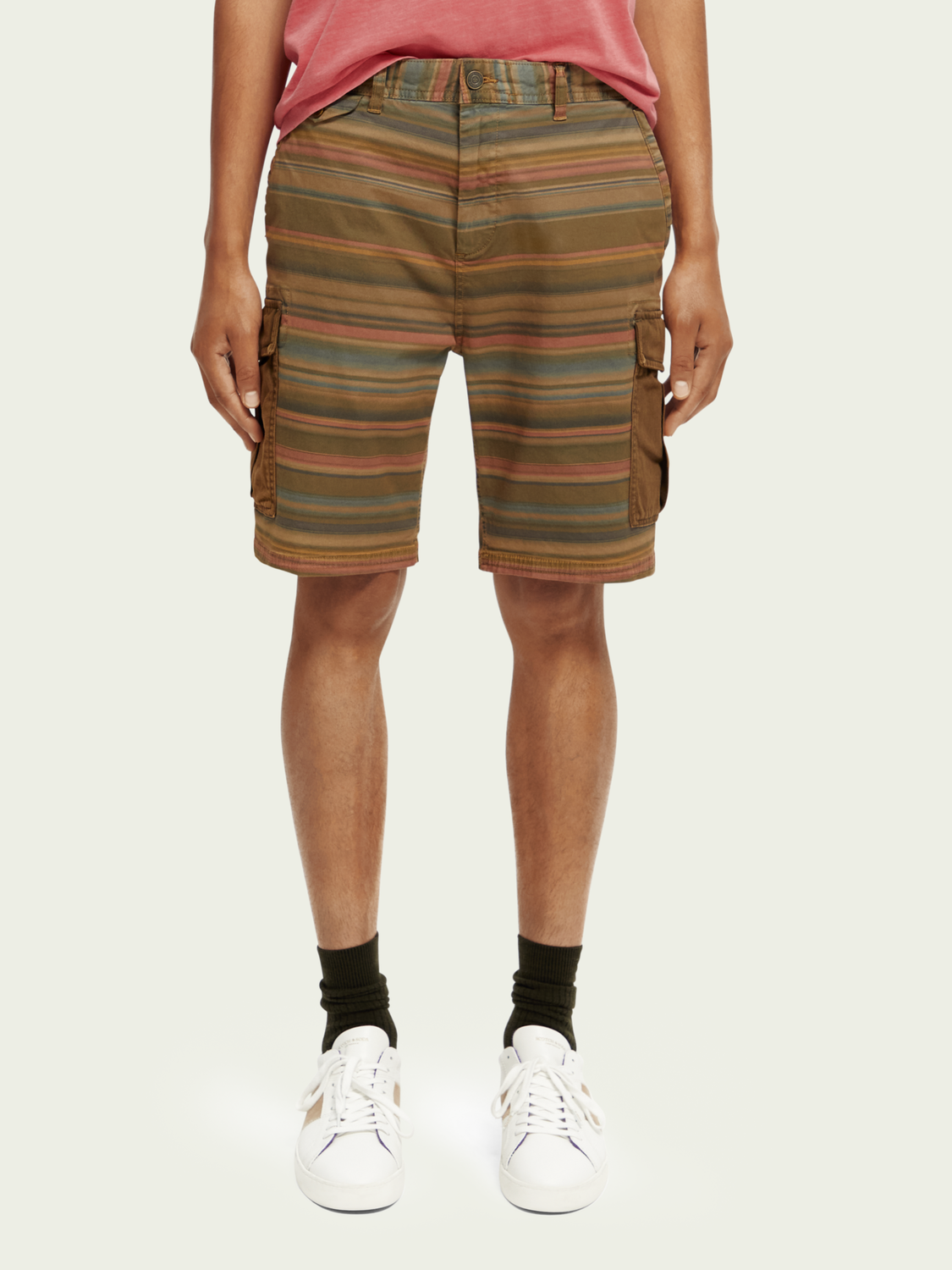 Relaxed-Fit Garment-Dyed Cargo Shorts | Scotch And Soda Outlet